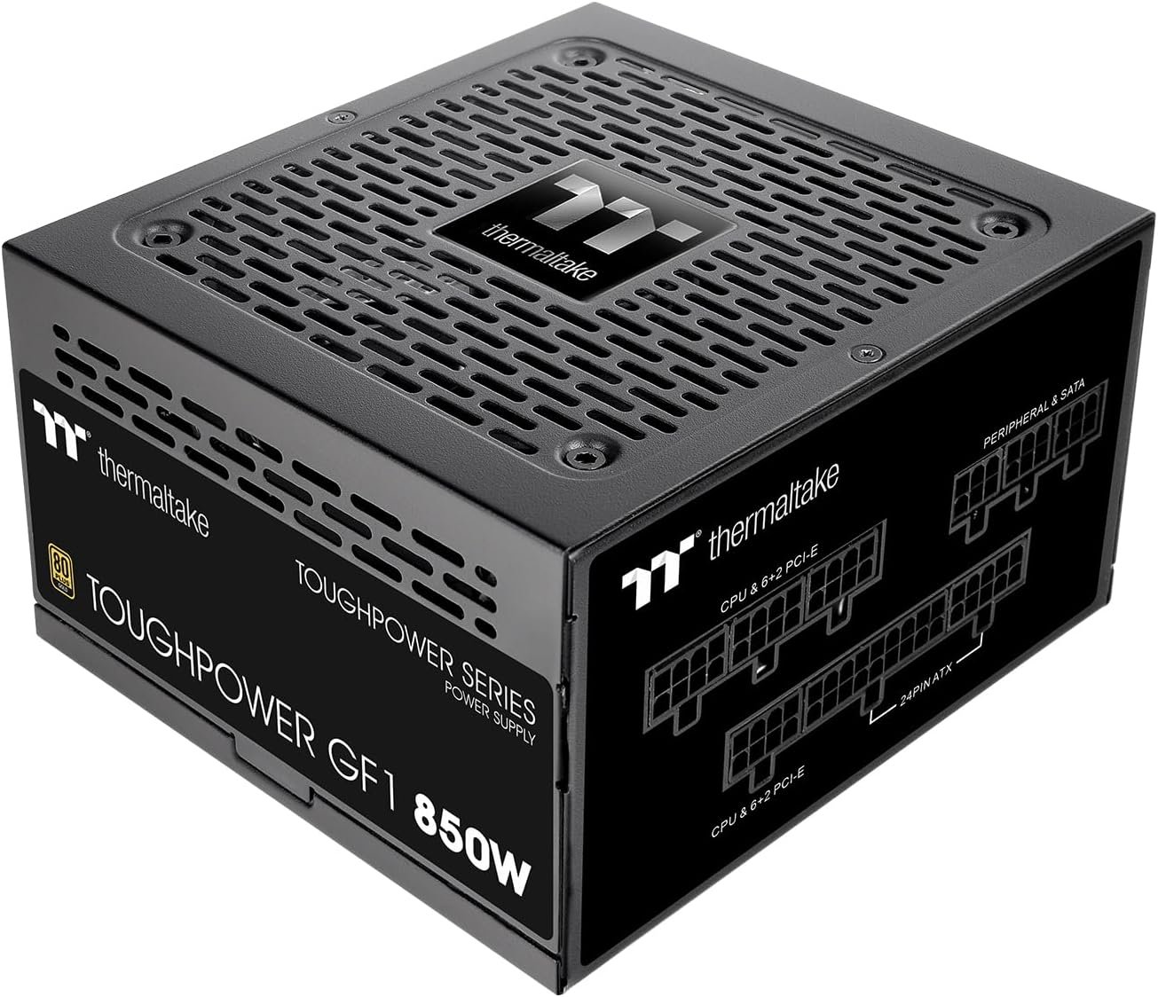 Thermaltake GF1 (2024) Fully Modular ATX 850W Power Supply - 80 Plus Gold - Ultra Quiet - Zero RPM, PS-TPD-0850FNFAGU-P
