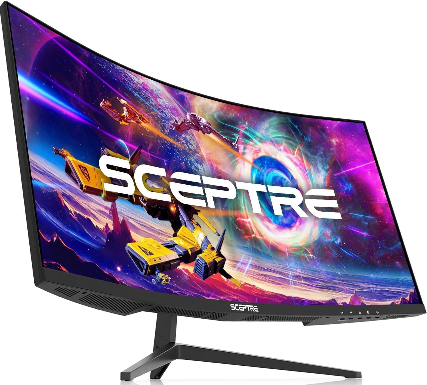 Sceptre 30-inch Curved Gaming Monitor 21:9 2560x1080 Ultra Wide/ Slim HDMI DisplayPort up to 200Hz Build-in Speakers, Metal Black (C305B-200UN1)
