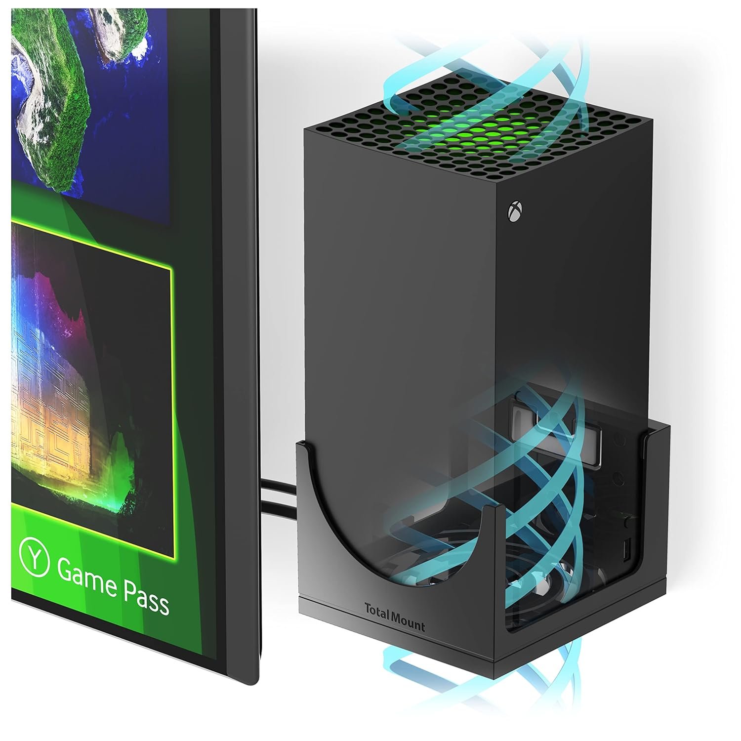 TotalMount – Wall Mount for Xbox Series X – Prevents Your Xbox from Falling by Securing Each Side (Standard Bundle: Wall Mount)
