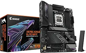 GIGABYTE X870E AORUS Elite WIFI7 AMD AM5 LGA 1718 Motherboard, ATX, DDR5, 4X M.2, PCIe 5.0, USB4, WIFI7, 2.5GbE LAN, EZ-Latch, 5-Year Warranty
